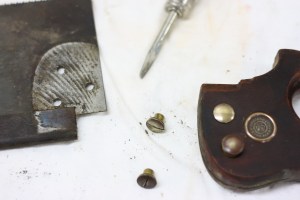 Disston 14" Back Saw Disassembled