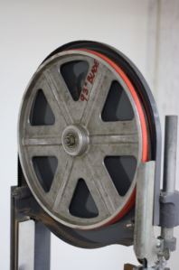 The top wheel with the new tire...