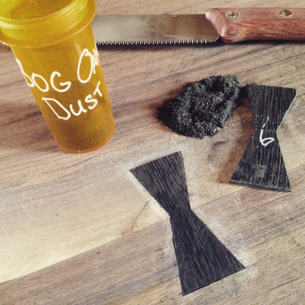 If you are going to save your bog oak dust for tinctures and ointments, be sure and properly prepare the blade of your flush cut saw before use.