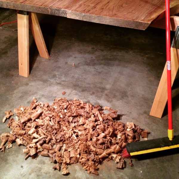 Edge-jointing shavings...