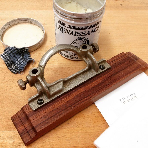 My tiny British wax applicator on its premier voyage...